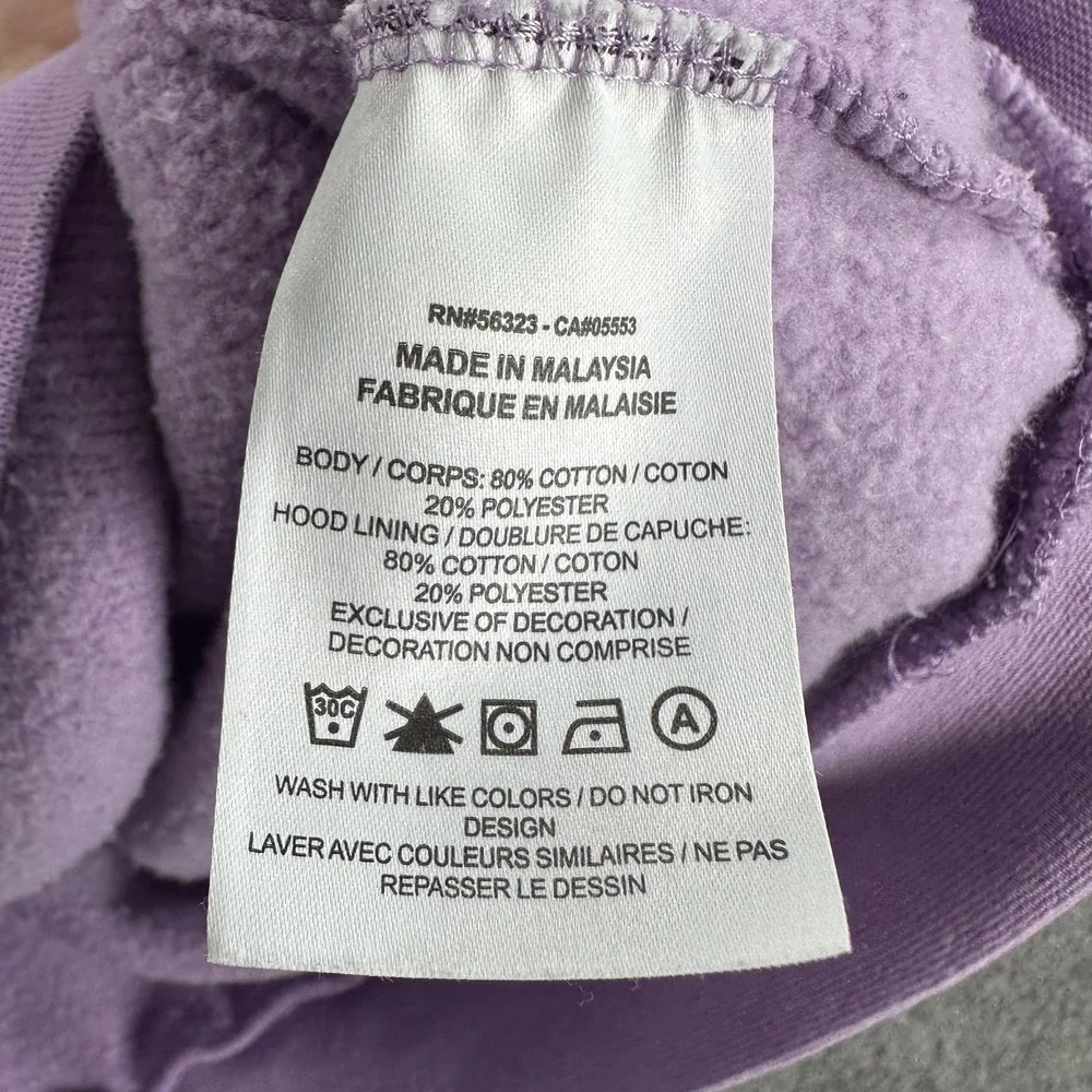 Air Jordan Hoodie Mens Small Purple Gray Colorblock Fleece Pullover Sweatshirt